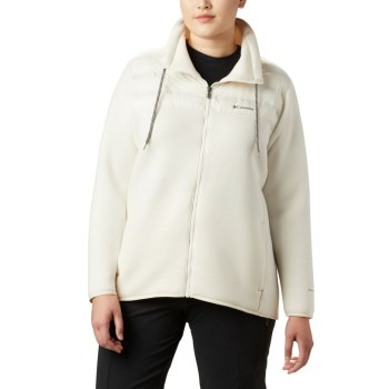 Columbia Northern Comfort Hybrid Plus Size, Chamarras Creme Para Mujer | 904265-QDA